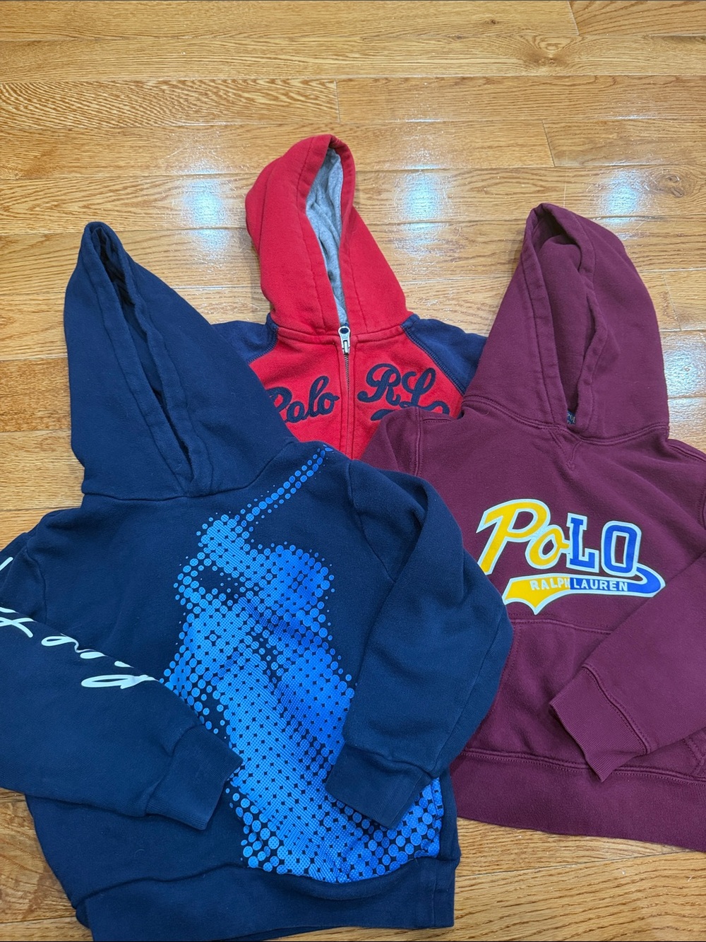 Polo by Ralph Lauren Kids Hoodie Trio - Navy, Red, Burgundy